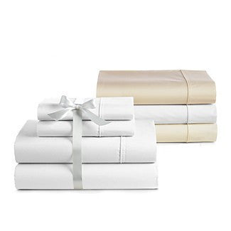 At Home Essentials 300 Thread Count Sateen Queen Sheet Set White (Clearance)