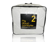 "My Down Comforter" Medium Weight Level 2 White European Goose King NEW