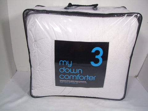 "My Down Comforter" Medium Weight King European White Goose NEW